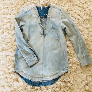 Free People Denim Tunic